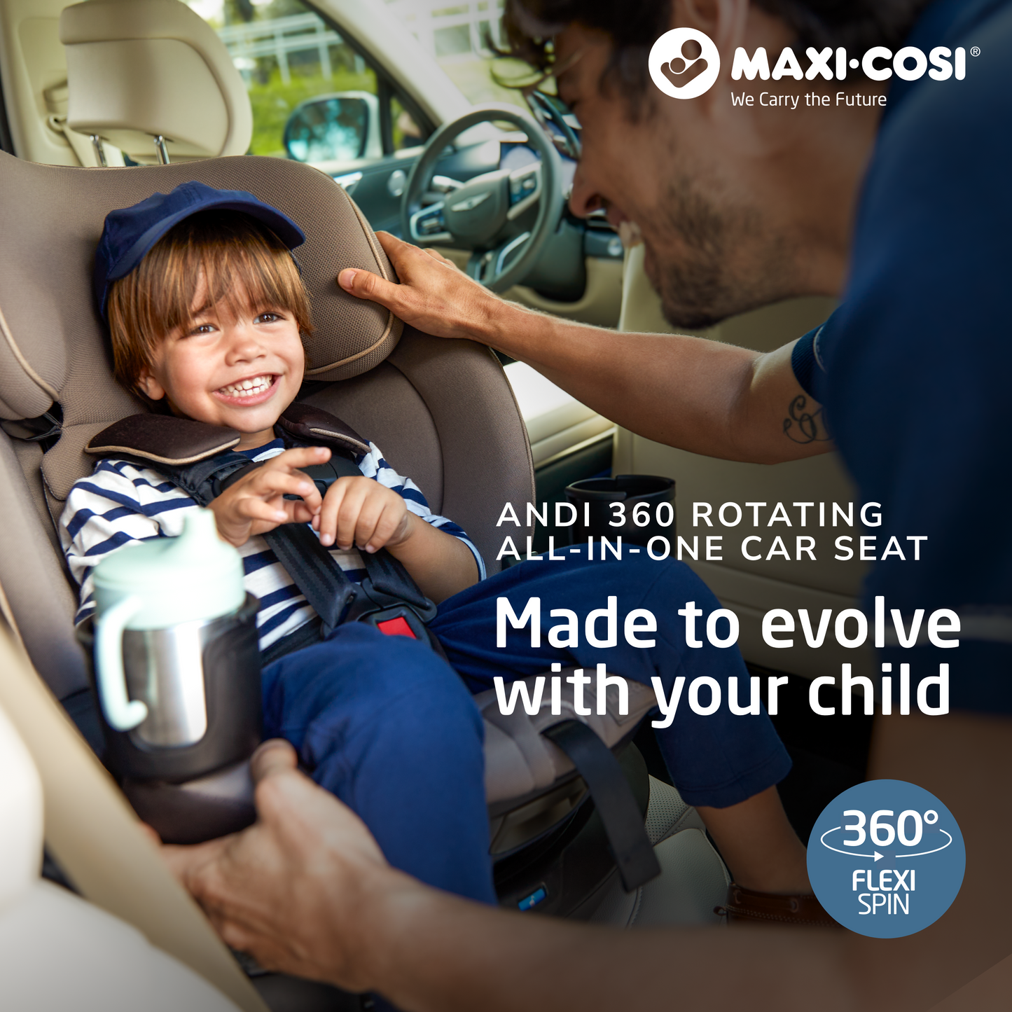 Andi 360° Rotating All-in-One Convertible Car Seat