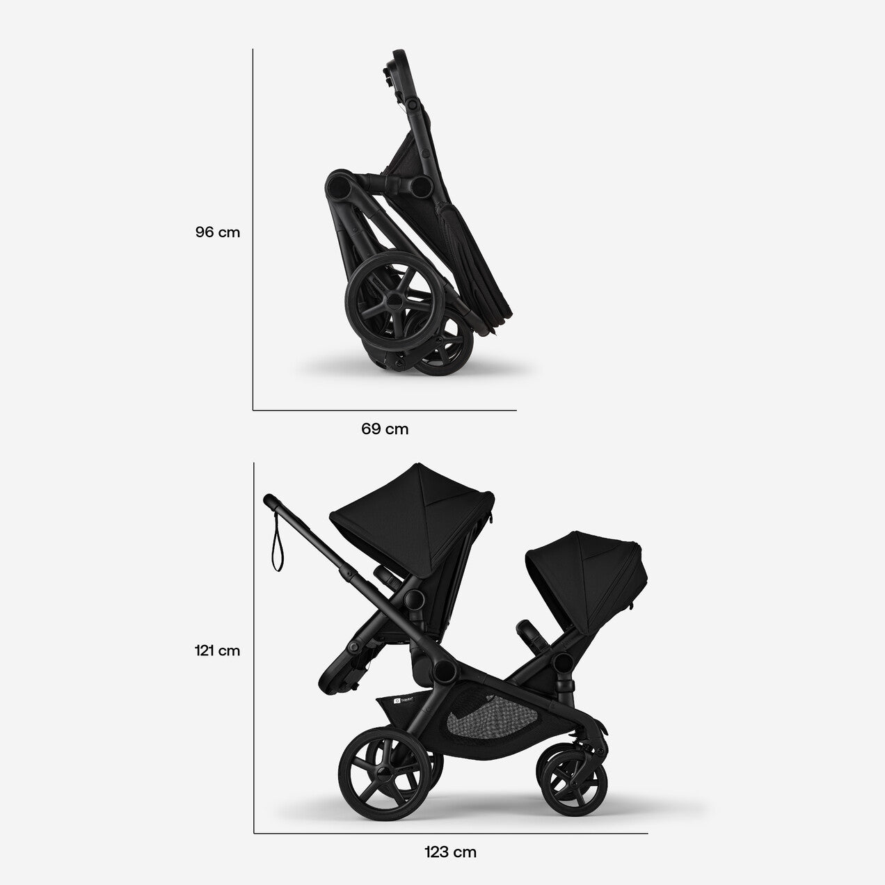 Bugaboo Kangaroo Bassinet and Seat Tandem Stroller