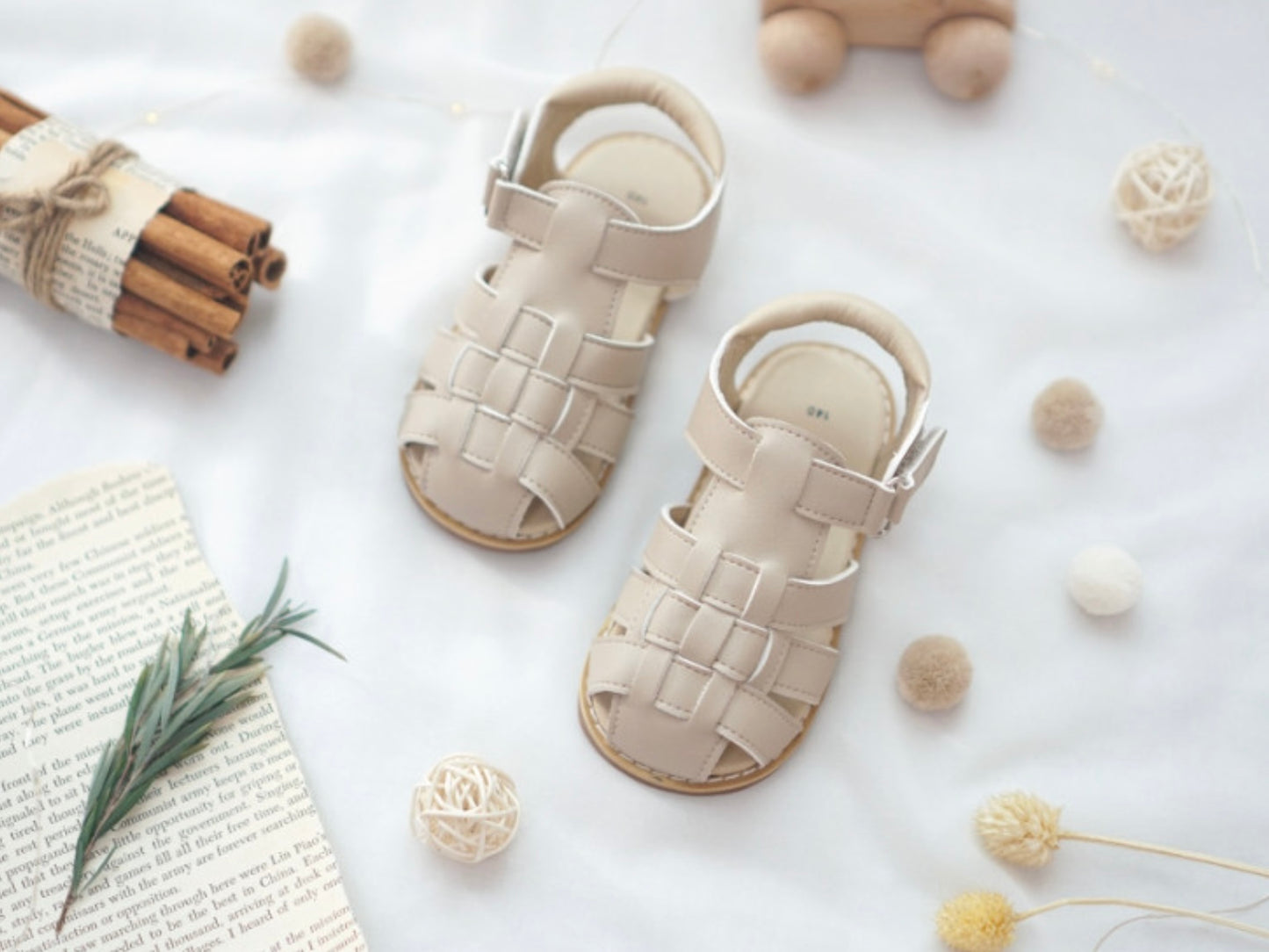 Crosshatched Sandals