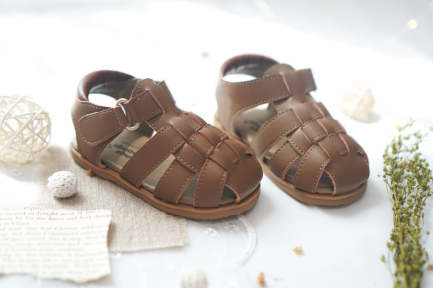 Crosshatched Sandals