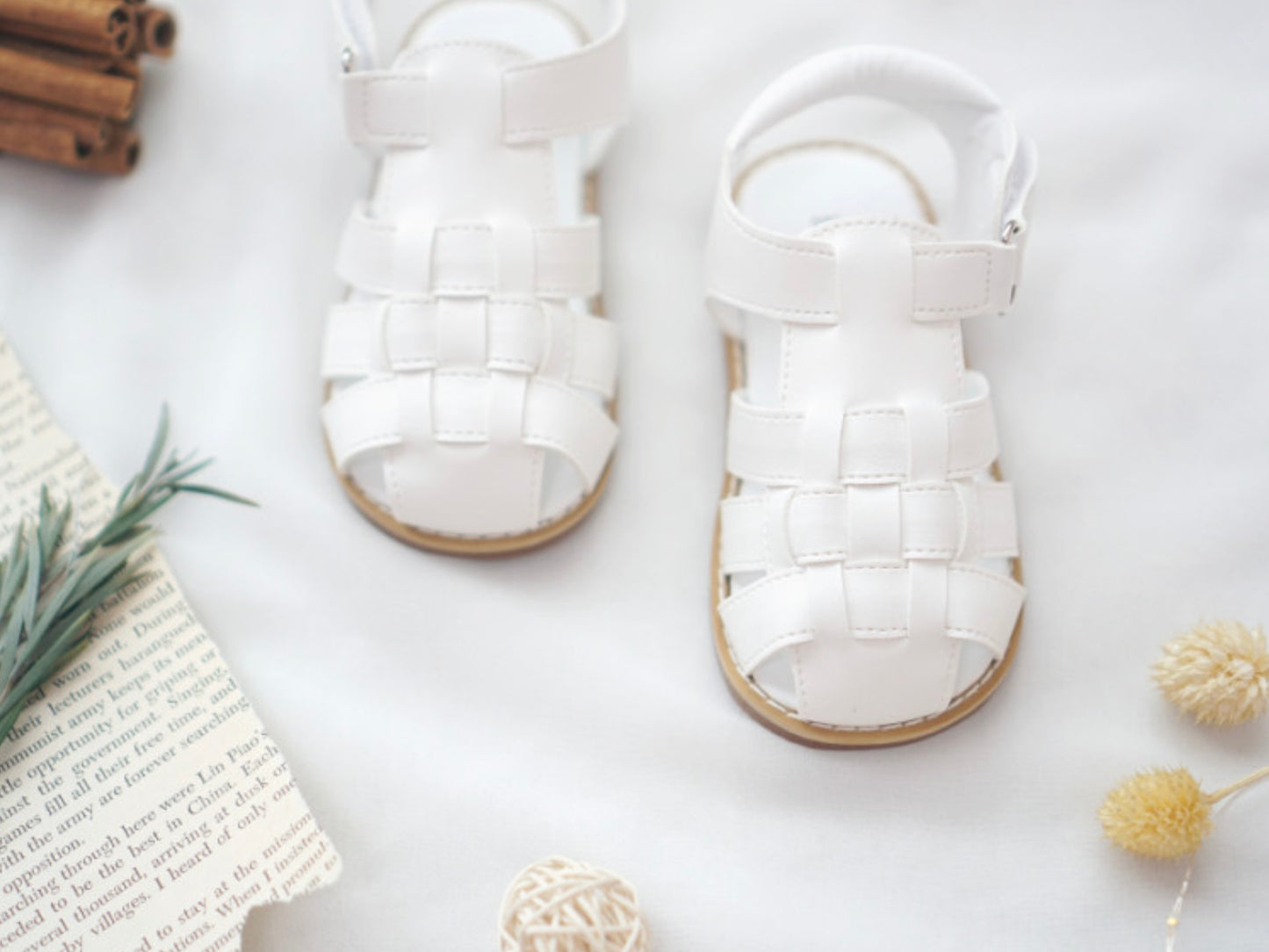 Crosshatched Sandals