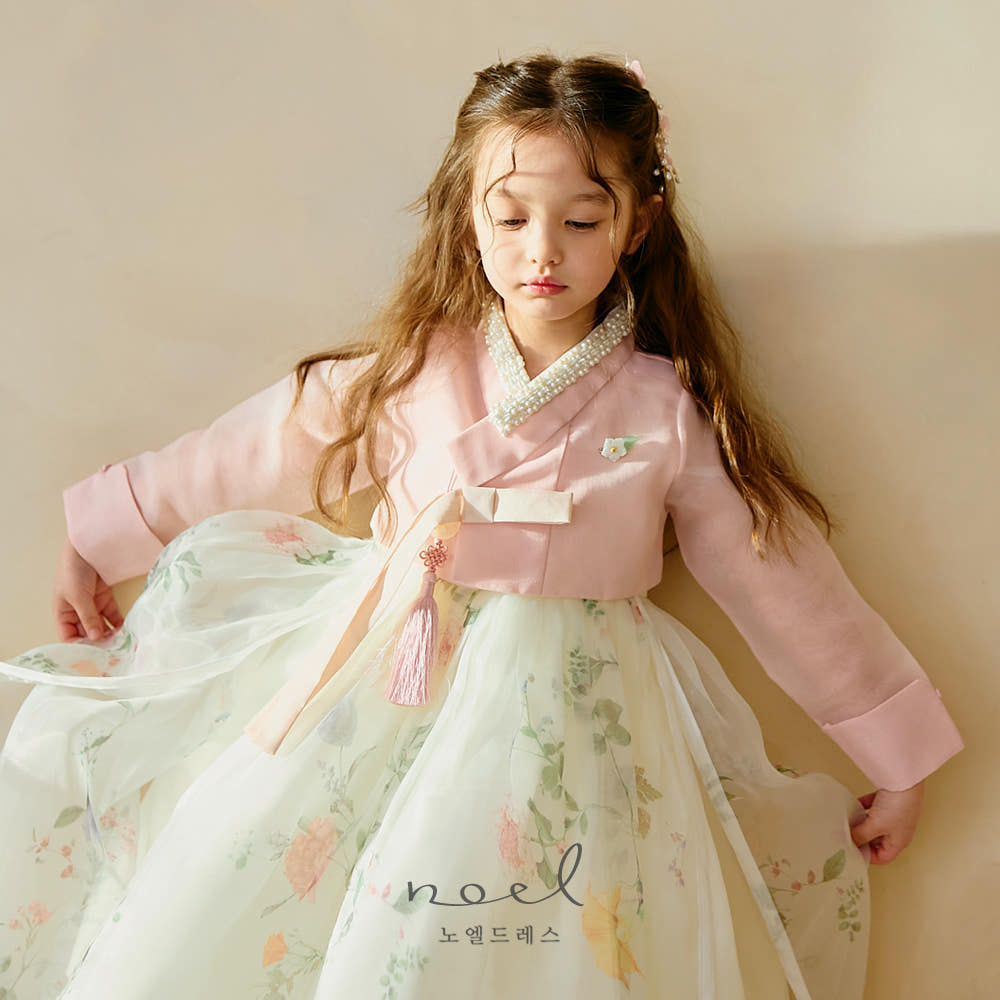 He-Na Dress Hanbok in Pink Floral - (100 Days to 8 Years)