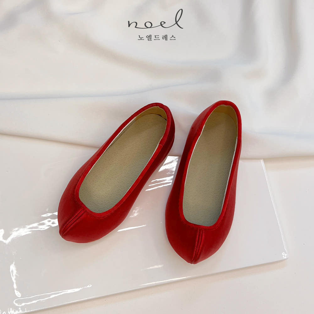 Red Silk Hanbok Shoes