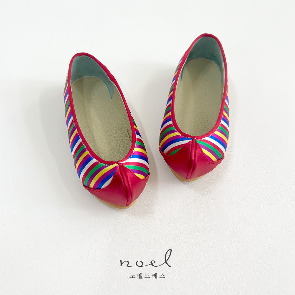 Red Striped Hanbok Shoes