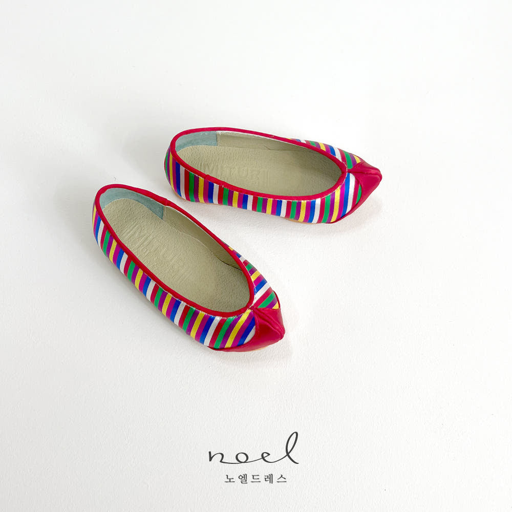 Red Striped Hanbok Shoes