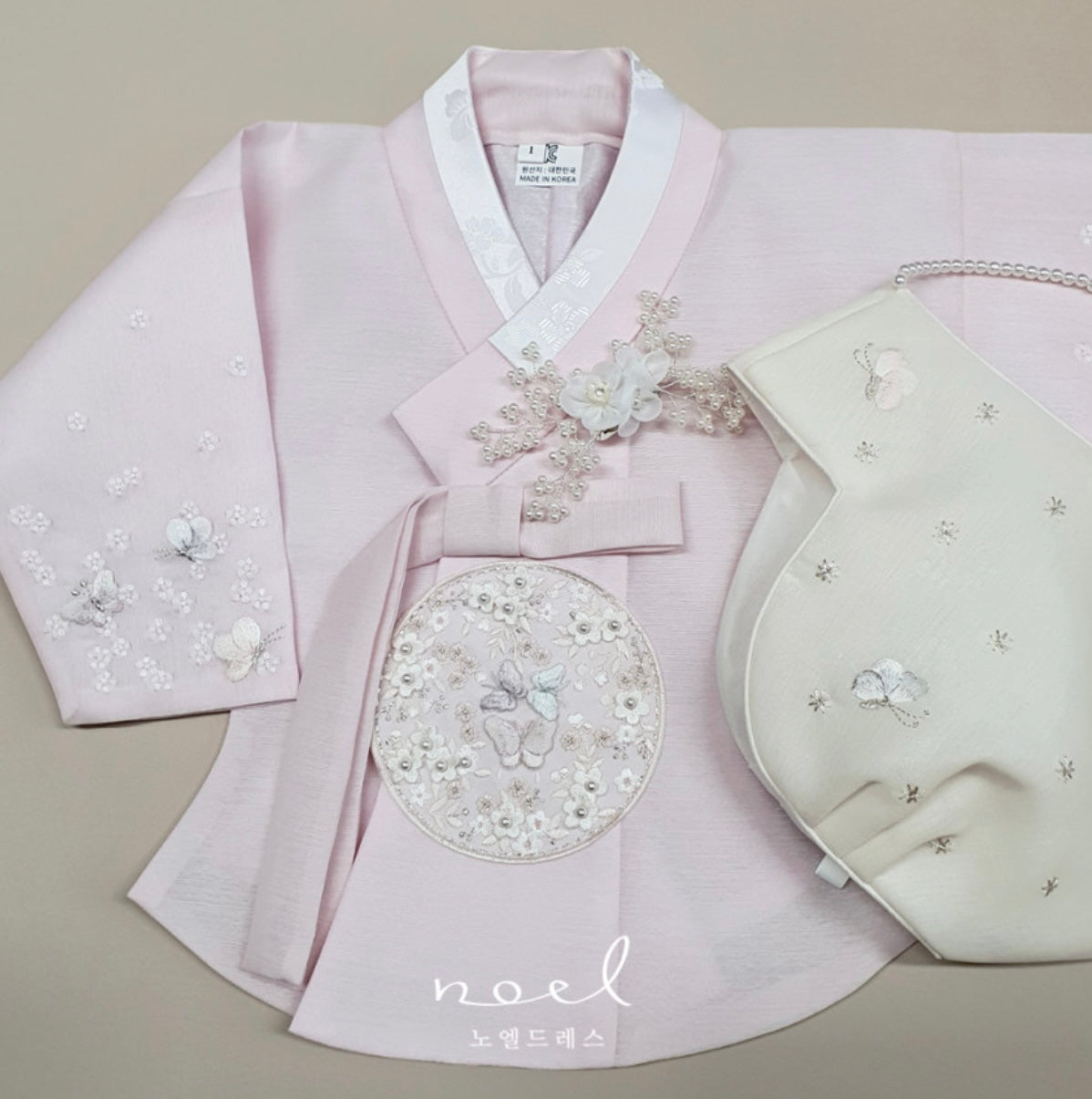 Se-Ah Dangui Hanbok in Pink/White - (100 Days to 10 Years)
