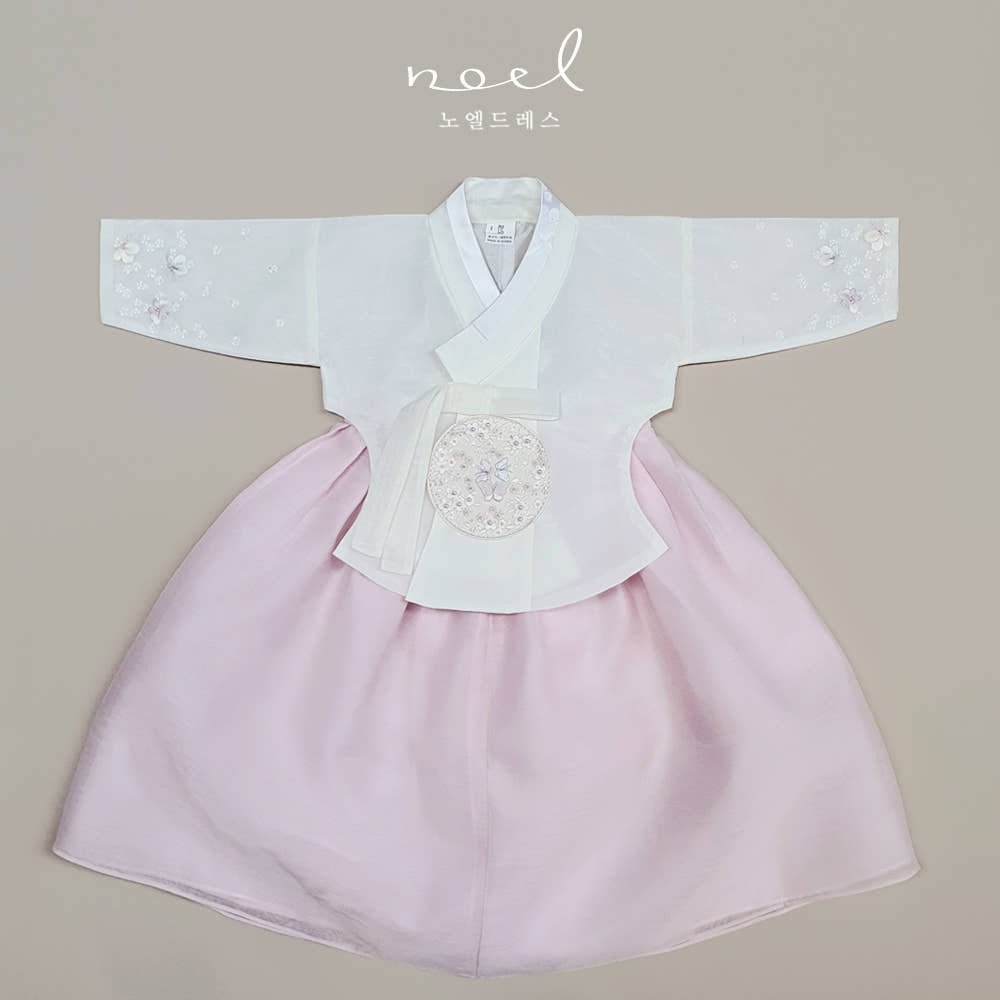 Se-Ah Dangui Hanbok in White/Pink - (100 Days to 10 Years)