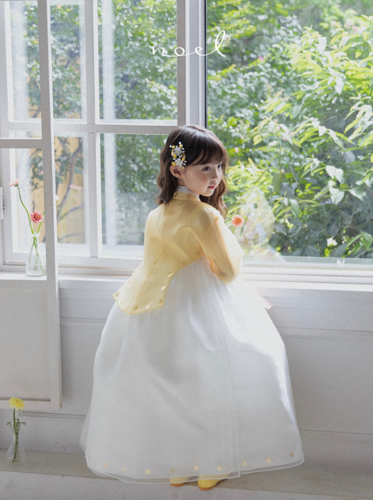 Su-A Dangui Hanbok in Yellow/White - (100 Days to 10 Years)