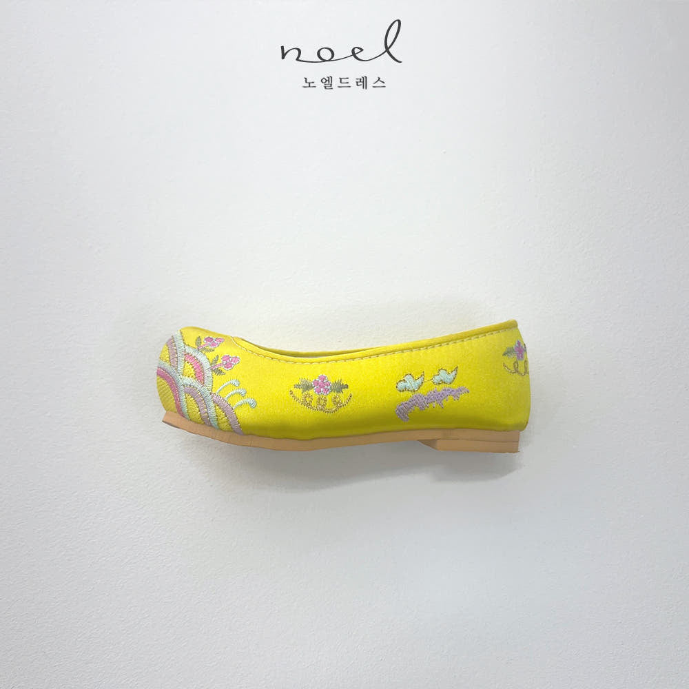 Yellow Floral Hanbok Shoes