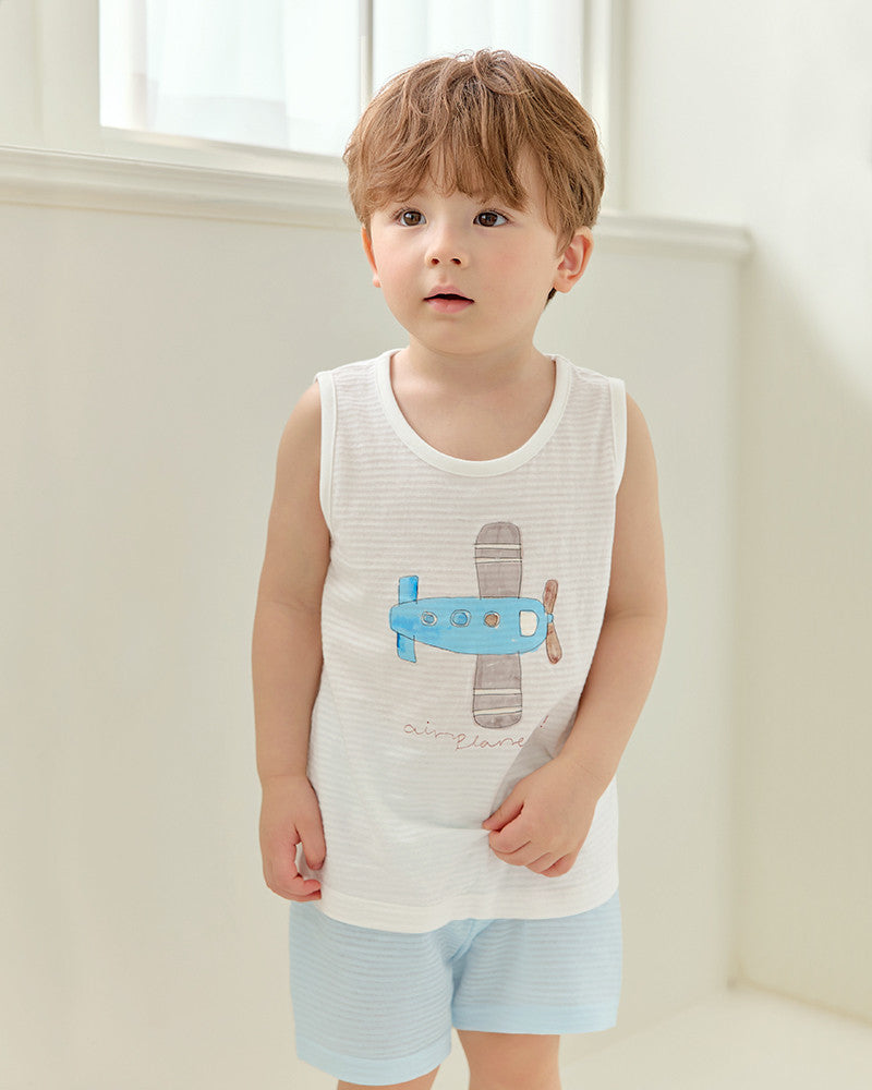 UniFriend Kids 100% Cotton Sleeveless Loungewear Set