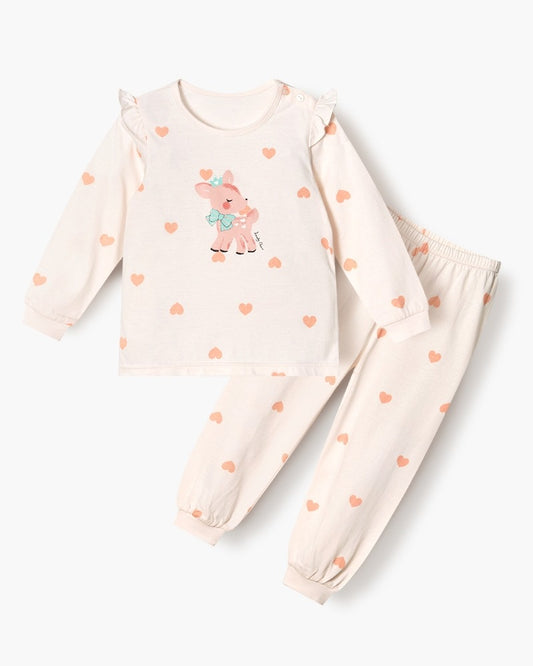 100% Cotton Pajama Set - Deer