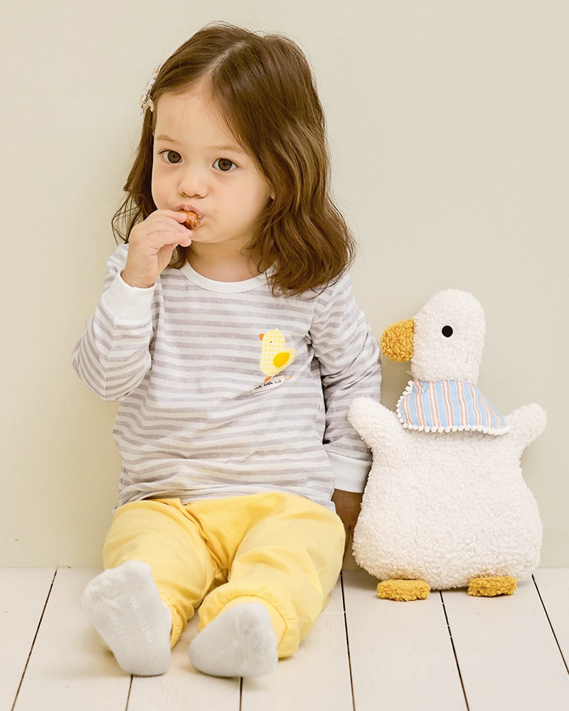 100% Cotton Pajama Set - Duck Stripes