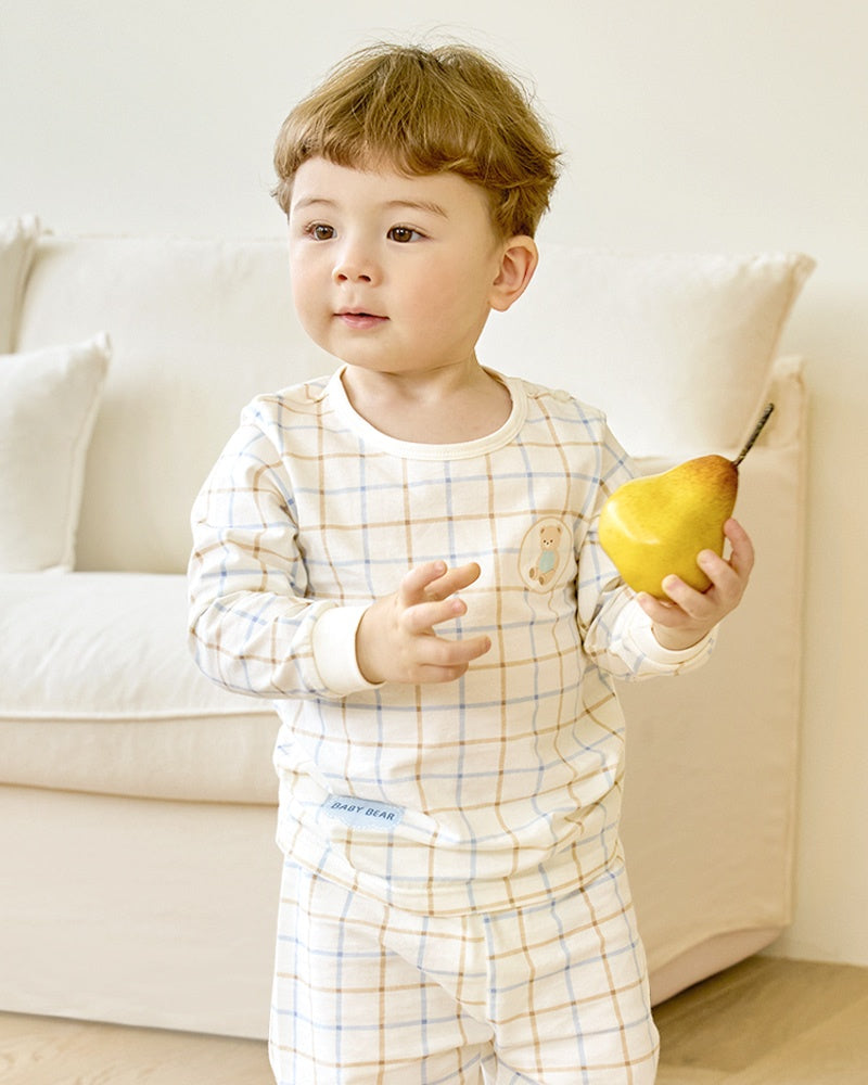 100% Cotton Pajama Set - Plaid