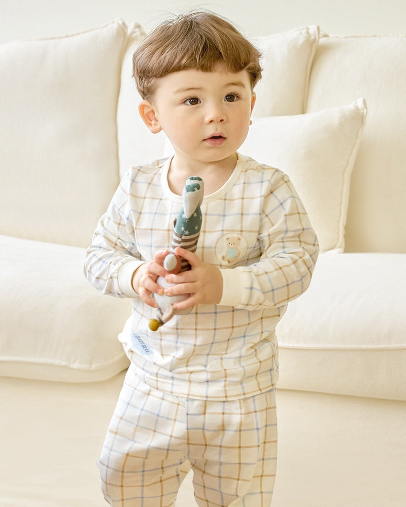100% Cotton Pajama Set - Plaid