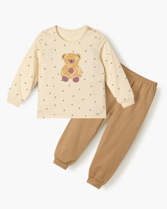 100% Cotton Pajama Set - Teddy Bear