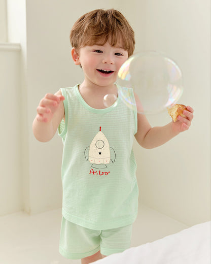 UniFriend Kids 100% Cotton Sleeveless Loungewear Set