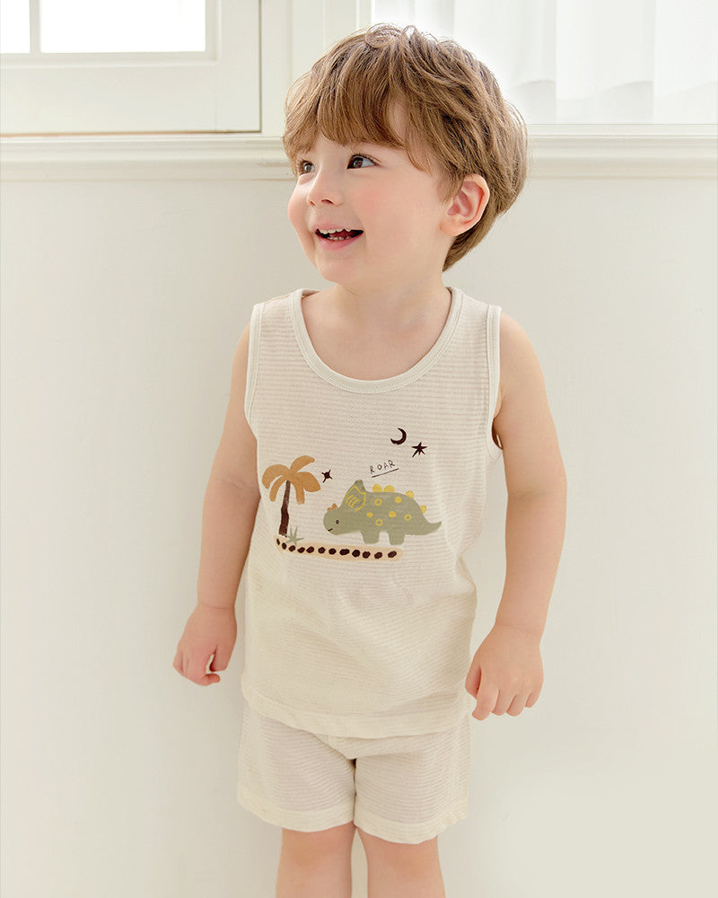 UniFriend Kids 100% Cotton Sleeveless Loungewear Set