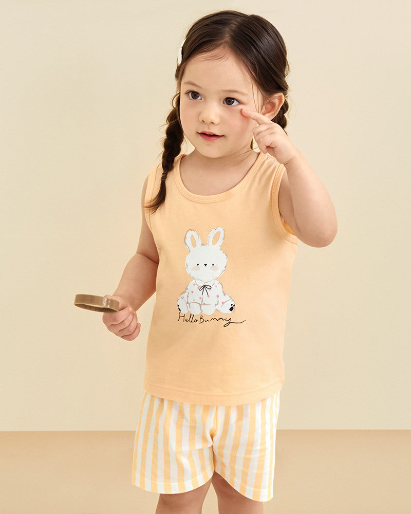 UniFriend Kids 100% Cotton Sleeveless Loungewear Set