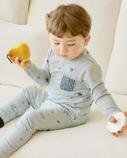 Cotton-Spandex Pajama Set - Dinosaurs