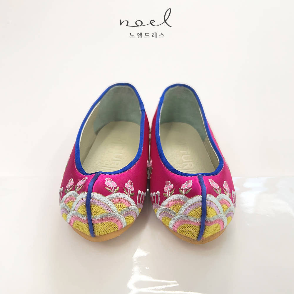 Fuchsia Floral Hanbok Shoes