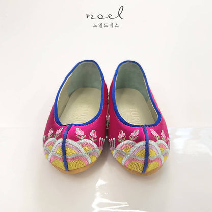 Fuchsia Floral Hanbok Shoes