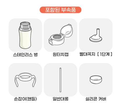 Gromimi Stainless Steel Straw Cup (Winter Edition)