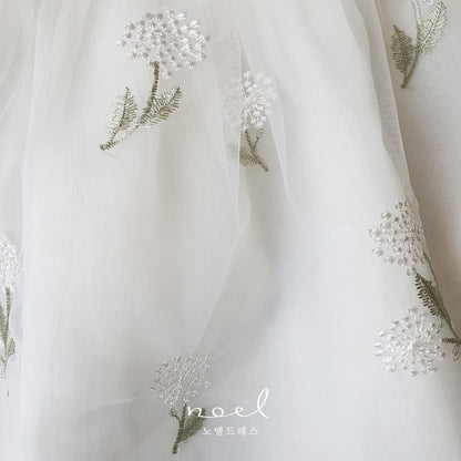Ha-Eun Classic Hanbok in Yellow/White Floral - (100 Days to 8 Years)