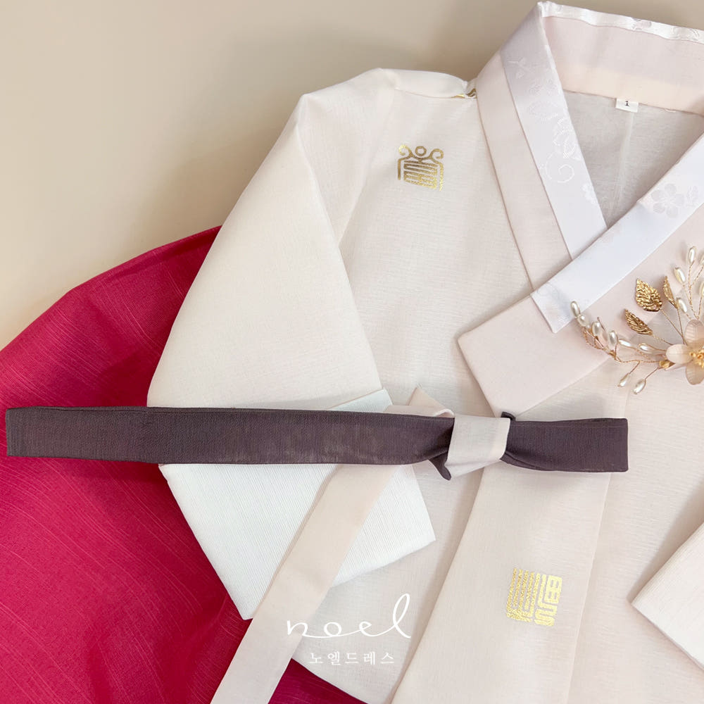 Hae-song Hanbok in White/Red - (1 Year - 8 Years)
