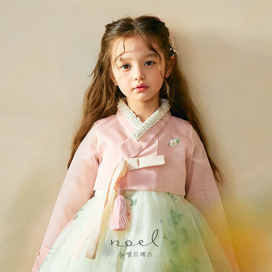 He-Na Dress Hanbok in Pink Floral - (100 Days to 8 Years)