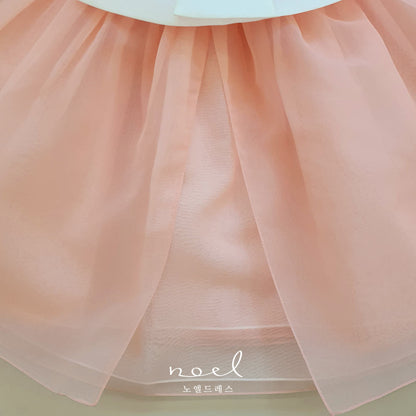 Hye-rin Hanbok in White/Coral - (1 Year - 8 Years)