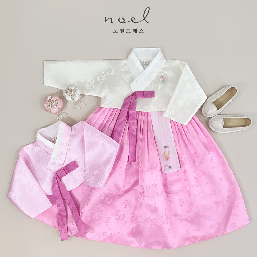 Hye-Sook Classic Hanbok in Pink - (100 Days to 8 Years)