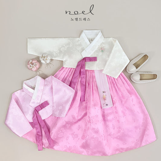 Hye-Sook Classic Hanbok in Pink - (100 Days to 8 Years)
