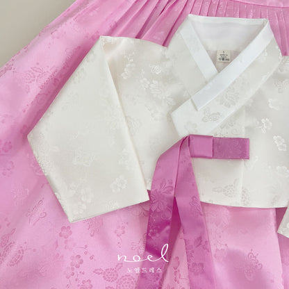Hye-Sook Classic Hanbok in Pink - (100 Days to 8 Years)