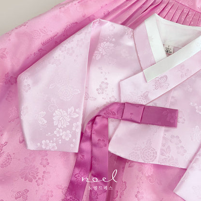 Hye-Sook Classic Hanbok in Pink - (100 Days to 8 Years)