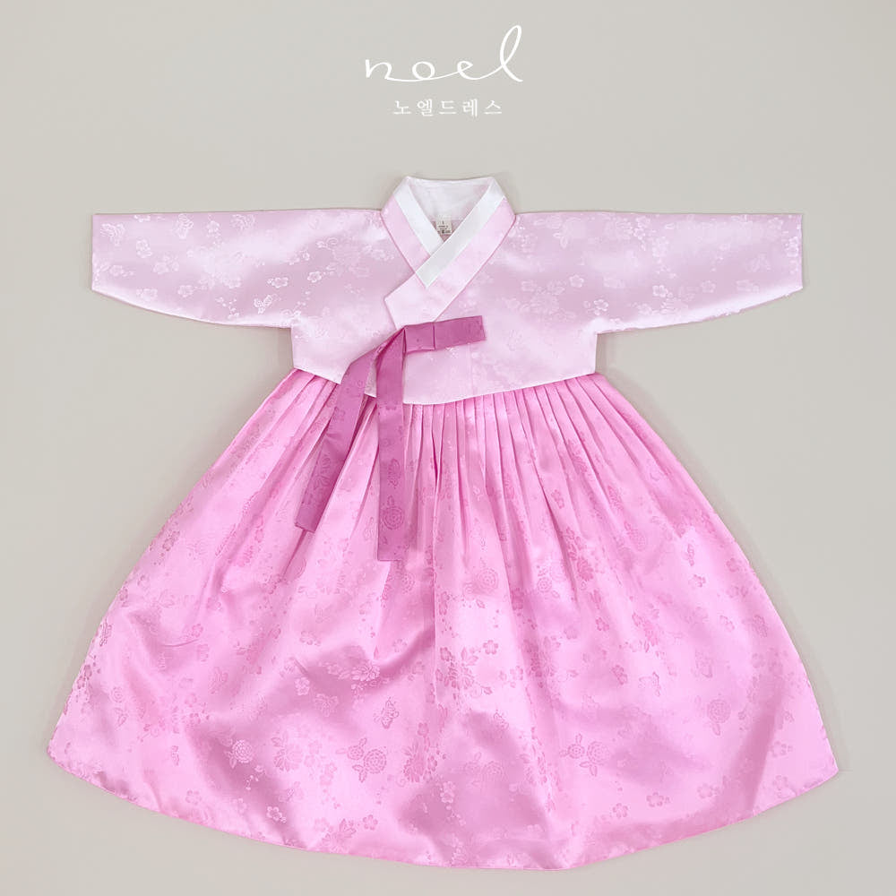 Hye-Sook Classic Hanbok in Pink - (100 Days to 8 Years)