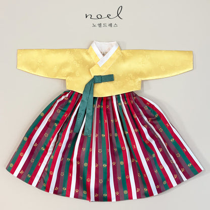 Hye-Yeon Classic Hanbok in Yellow/Multi - (100 Days to 8 Years)