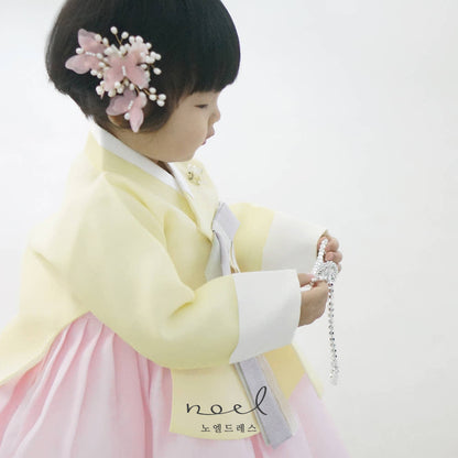 Hyo-jung Hanbok in Yellow/Pink - (1 Year - 12 Years)