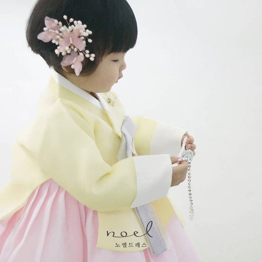 Hyo-jung Hanbok in Yellow/Pink - (1 Year - 12 Years)