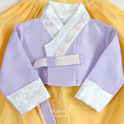 Kyung-Eun Classic Hanbok in Lavender/Yellow - (100 Days to 10 Years)