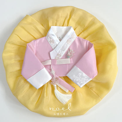 Kyung-Eun Classic Hanbok in Pink/Yellow - (100 Days to 10 Years)