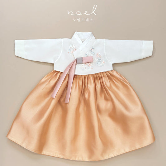 No-A Classic Hanbok in Bronze Floral - (100 Days to 12 Years)
