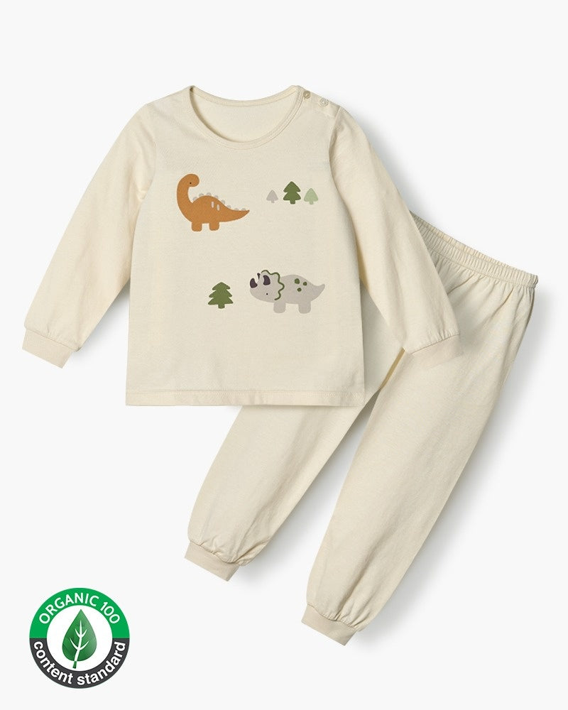 Organic Cotton Pajama Set - Dinosaurs