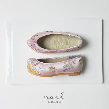 Pink Floral Hanbok Shoes