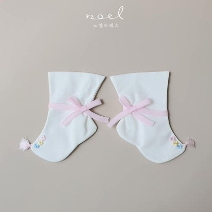 Pink Floral Hanbok Socks