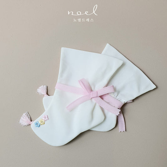 Pink Floral Hanbok Socks