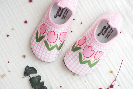 Plaid Tulip Aqua Shoes