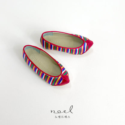 Red Striped Hanbok Shoes
