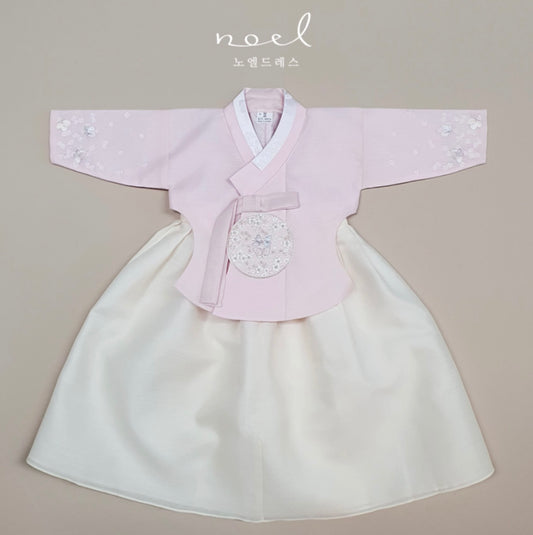 Se-Ah Dangui Hanbok in Pink/White - (100 Days to 10 Years)
