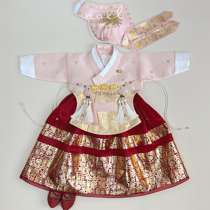 Seon-ju Hanbok in Pink/Red - (1 Year - 10 Years)