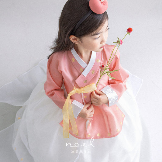 Su-A Dangui Hanbok in Pink/Ivory - (100 Days to 10 Years)